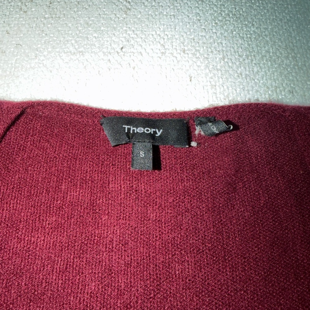 Theory Women's Deep Red Crew Neck Sweater